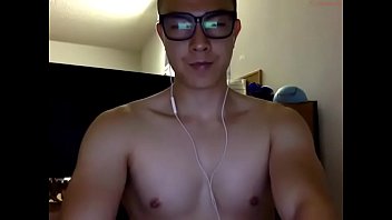 Preview 2 of Telgu Porn Movi - Horny Glasses Asian Cums in Bathroom