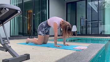 Preview 1 of Frat Test - Eighteen Year Old Step Sister Did Yoga But Got Fucked