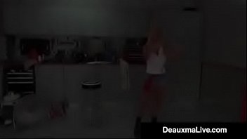 Preview 1 of Smallest Girl Vs Black Cock - Texas Cougar Deauxma Pays Busty Mechanic Brooke Tyler w Sex!