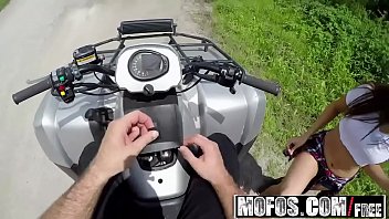 Preview 2 of Mia Anal Fist 1 2 - Mofos - Stranded Teens - (Ashlynn Taylor) - Hiker Blowjob on a Quad