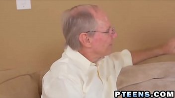 Preview 2 of Hot Analxxxxx - Redhead chick riding horny grandpa