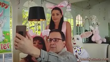 Preview 2 of Boy Boy Larka - Slutty bunny babe fucks stepuncle