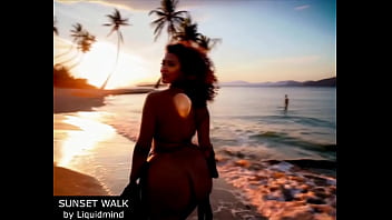 Preview 1 of Military Caning Punishment - Lorena&#039_s Sunset Walk - An AI Generated Inspirational Video