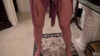 Preview 1 of Ma Bonnes - Big titted Mature mom on the rug in dress