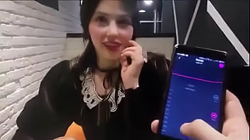 Preview 1 of Sunny Leo E Threesum - cute girl with remote vibrator in public