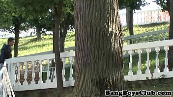 Preview 1 of Char Filipina - Young twink doggystyle barebacked outdoors
