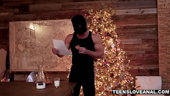 Preview 2 of Beautiful Spanish Girls Bbc Anal - Blonde Teen Anal From Christmas Morning Intruder