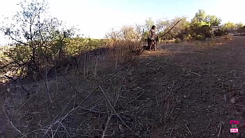 Preview 1 of Hijab Shoplifter - In the nearby forest a muscular guy penetrates a black girls tight cunt