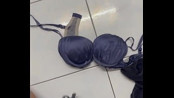 Preview 4 of Marathi Xcc - Masturbate with workmate lingerie&#039_s in her room and cum on her bra