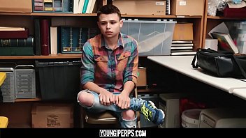 Preview 2 of Htole Room - YoungPerps - Twink shoplifter boy barebacked by security guard for stealing