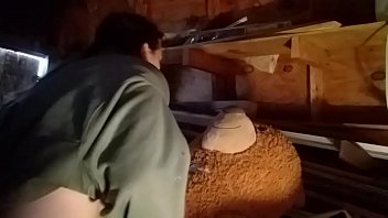 Preview 4 of Women In Denim Jeans - Fucking my teddy bear in the shed
