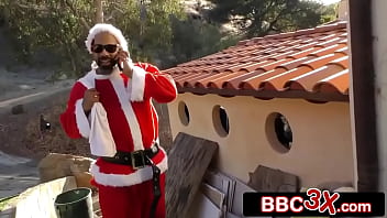 Preview 1 of Al Bundy Fuck Kelly Bundy - Bad Black Santa Fucks Naughty-Ass White Girl After Break-In