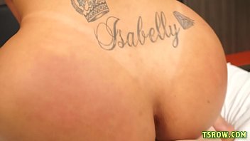 Preview 4 of Saney Leoney Massag - Shemale Isabelly Ferreira Fucked Bareback