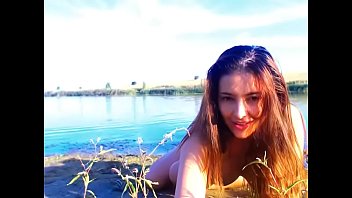 Preview 1 of 18th Teeth First Sex - Beautiful big tits babe naked outdoor free cam