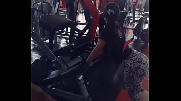 Preview 3 of Asiri Stone Reverse Cowgirl Ride - En el gym