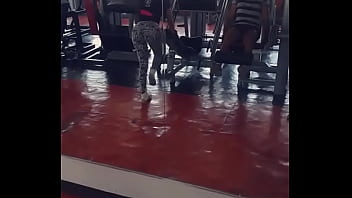 Preview 1 of Asiri Stone Reverse Cowgirl Ride - En el gym