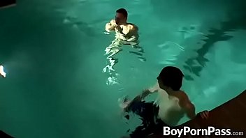 Preview 1 of Bangladhis Xvdeios - Cute and fit twinks ramming outdoor near the pool for jizz