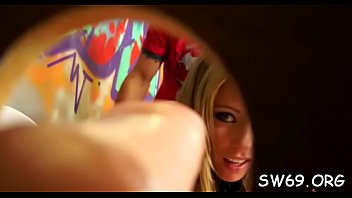 Preview 2 of Son Swinger Mom Family Full - Gilr permeated by large toy