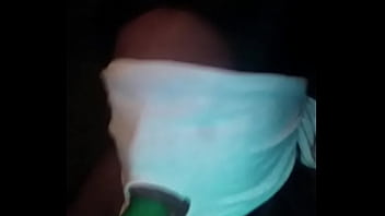 Preview 2 of Lupe Zuleidi - Sucking On A Green Dildo With Mouth Mask