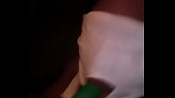 Preview 4 of Lupe Zuleidi - Sucking On A Green Dildo With Mouth Mask