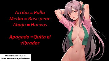 Preview 3 of Bad Girls Sex Beautiful - Audio JOI hentai interactivo. Poniendo vibraci&oacute_n en tu polla para joderte por infiel.