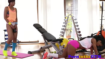 Preview 2 of India 554 - Athletic ebony babes fingering pussies deeply
