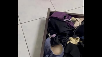 Preview 1 of Arabian Saxx New - Masturbate with workmate lingerie&#039_s in her room and cum on my panty