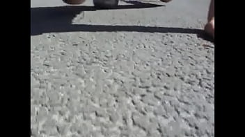 Preview 3 of Stephanie Viada Big Size - Humping the street on a bridge over the highway