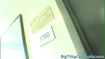 Preview 2 of Ngentot Ibu Di Dapur - Titfucked babe wanking dick with her faketits