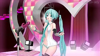Preview 3 of Sergio Fucking Angelina Ash - MMD Nekomimi Suicchi Dance Hatsune Miku