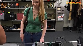 Preview 1 of Pucy Cream - Blonde babe slammed by pawnshop owner