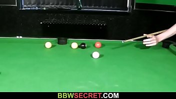 Preview 1 of Drinkinh Son - She leaves and he fucks fatty on pool table