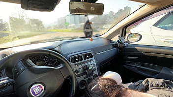 Preview 4 of Xxx Pik Video Hq - Playing with his cock on parking slot in day time. Public blowjob.