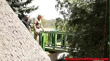 Preview 1 of Hot Sex Sexmex Liza - Smalltits sub babes dominated outdoors