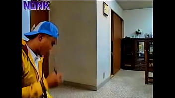Preview 2 of Mouth Fuck Pish - Asian wife provokes a fruit seller in front her husband and fucks him