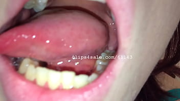 Preview 2 of Blue Drees Home - Mouth Fetish - Kristy&#039_s Mouth