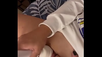 Preview 1 of Xnxxxsex Hd Video - Wife masturbating with wand while talking about how wide her cunt is after BBC