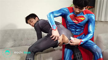 Preview 2 of Danny D Hard Squirt - Superman X Spiderman Costume Roleplay