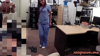 Preview 1 of Hd 1080p Indian Lesbian - Brunette nurse screwed by pawn keeper