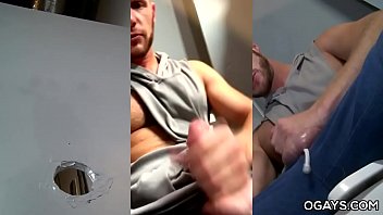 Preview 1 of Seachspanking Hard Boy Nifty - Gym Gloryhole - Alessio Romero,  Brian Bonds