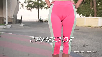 Preview 1 of Noami Russl - Cameltoe - I wore tight yoga pants in public