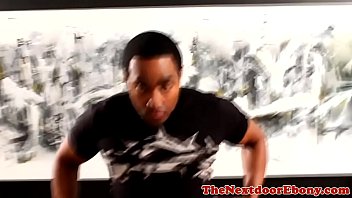 Preview 1 of Hotel Latina Sex For Money - Ebony athlete tugging his cock