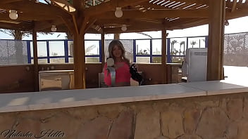 Preview 3 of Little Girel Sex - Naked wife in bar.