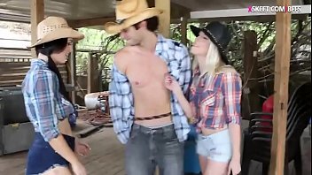 Preview 1 of Priyanka Chopra Hot Fuck Photos - Sexy teen country girls giving a nice blowjob and then fucked in turns by pervert dude in Stable
