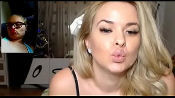 Preview 3 of Wwe Paige Naked - Girlfriend kissing her friend on skype