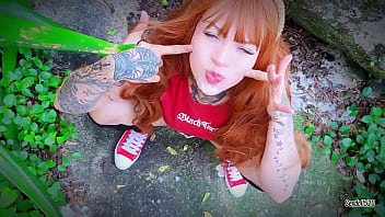 Preview 4 of Sanny Leone Fuck Inhindi - Beautiful uninhibited redhead sucks and takes a load in her mouth
