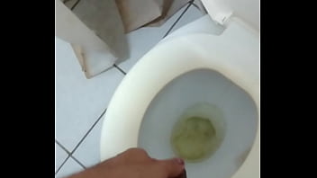 Preview 4 of Omen Pov - Transex pissing on toilet