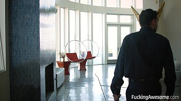 Preview 3 of Strip Dildo Squirt Small - Busty Nicole Aniston Gets Fucked by Officer Adams