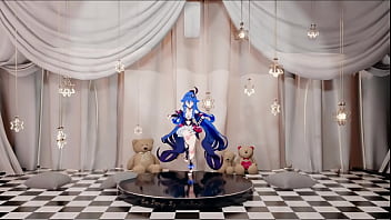 Preview 2 of 15 Inch Xxx Cocks - Honkai Impact 3rd Sirin Hentai Undress Dance Queencard Song MMD 3D Blue Hair