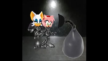 Preview 1 of Buns Maze - rare animation 2: latex suit vacuum